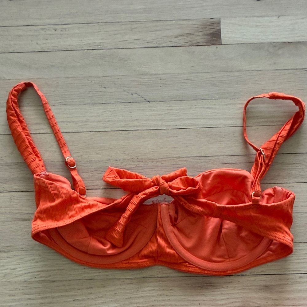 Sunday Swimwear Women's Orange Underwire Bikini Top and Cover-Up Set - Picture 4 of 5
